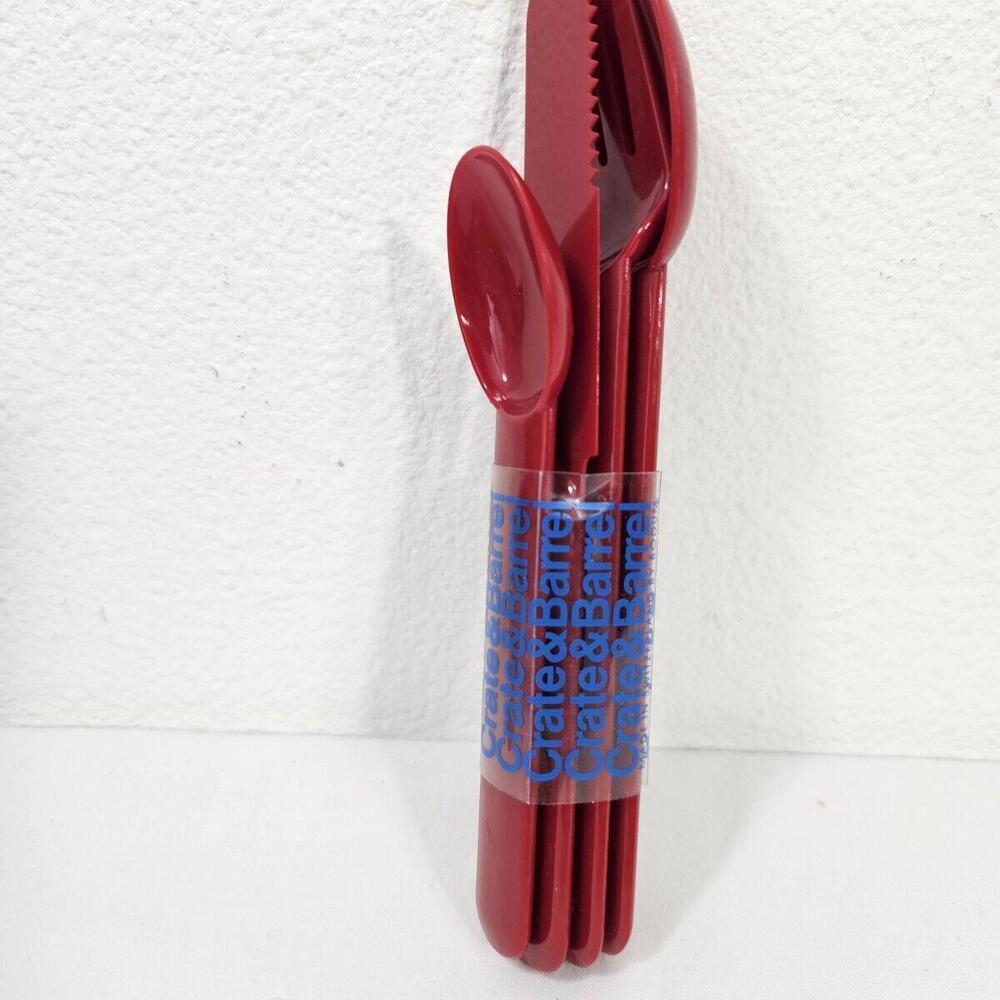 Vintage Bodum Made In Sweden Red Picnic Set Rare Plastic Cutlery Set. Retro - Picture 2 of 5